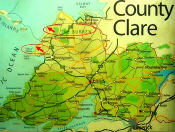 Karte vom County Clare