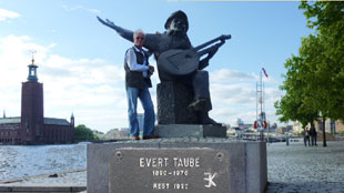 Stockholm, Denkmal von Evert Taube